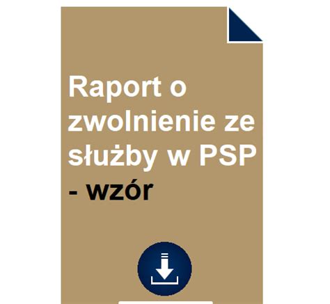 Formularz raportu o zwolnienie ze służby w PSP