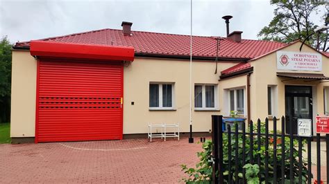 Zdjecie przedstawiające aktualną remizę OSP Grochowa po modernizacji