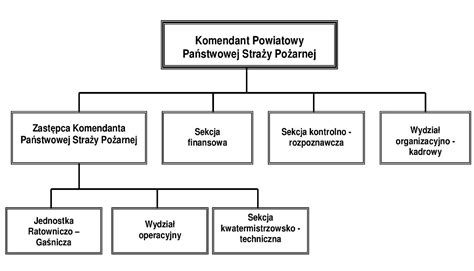Schemat organizacyjny współpracy między jednostkami PSP a OSP w powiecie gorlickim