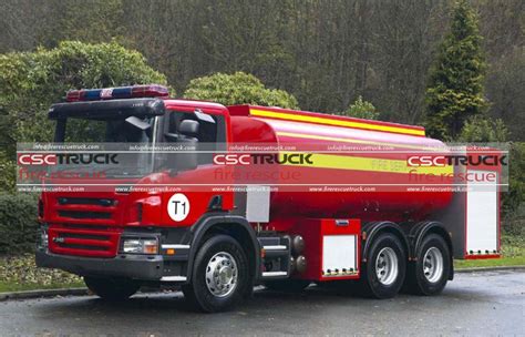 Thematic photo of a modern fire truck with water, showing its overall structure