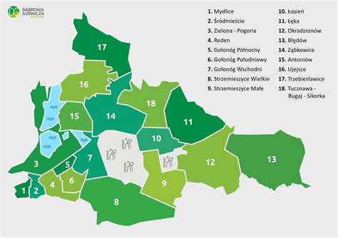 mapa rozmieszczenia jednostek OSP w Dąbrowie Górniczej