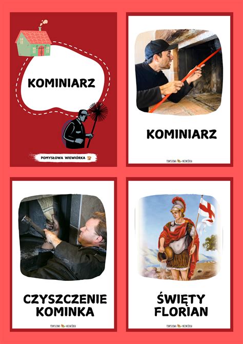 Zestawienie ilustracji kominiarza i strażaka