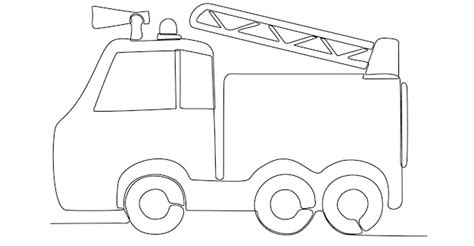 Schematyczny rysunek prostokąta z zaokrąglonymi bokami, stanowiący bazę do narysowania wozu strażackiego.