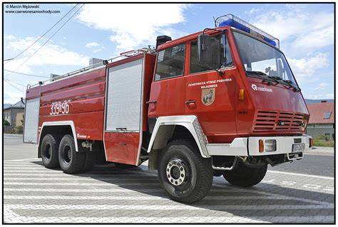 infografika prezentująca budowę ciężkiego samochodu gaśniczego Steyr 1490 Rosenbauer GCBA 13/48