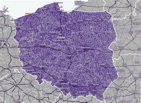 Mapa zasięgu KSRG w powiecie suskim
