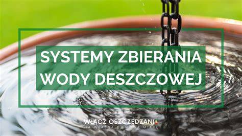 infografika przedstawiająca system zbierania wody deszczowej do kranu ogrodowego