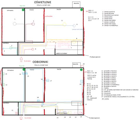 Schemat remizo-świetlicy z podziałem na strefę OSP i strefę świetlicową